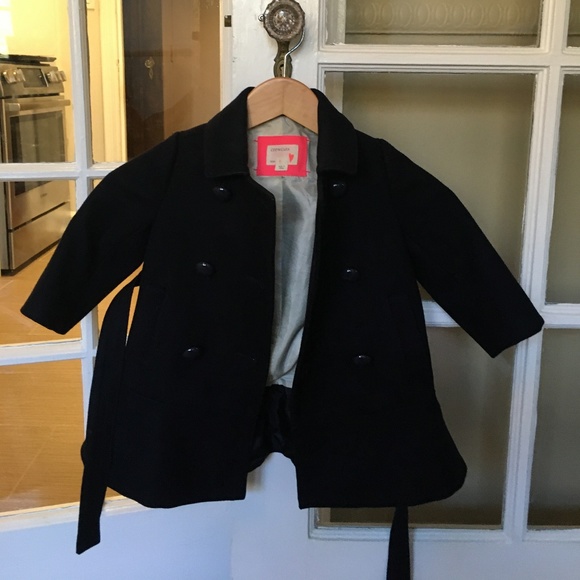 J.Crew Ruffle-Hem Wool Coat Size 2 Navy - Picture 8 of 8
